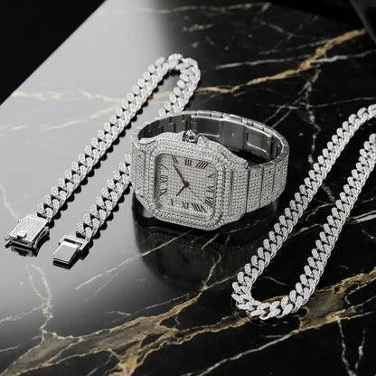 Monarch Elite Watch Set (Watch + Necklace + Chain)